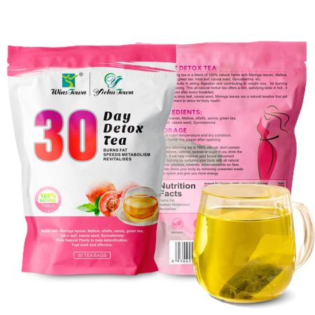Colon Cleanse 30 Days Detox Slimming Tea - Peach Flavour Weight Loss Tea